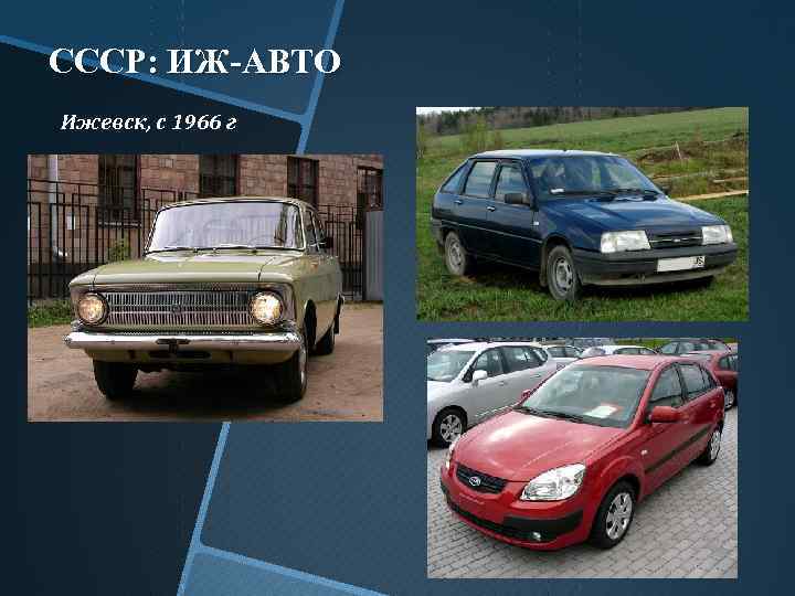 СССР: ИЖ-АВТО Ижевск, с 1966 г 