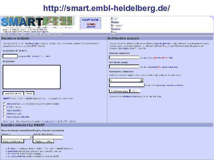 http: //smart. embl-heidelberg. de/ 