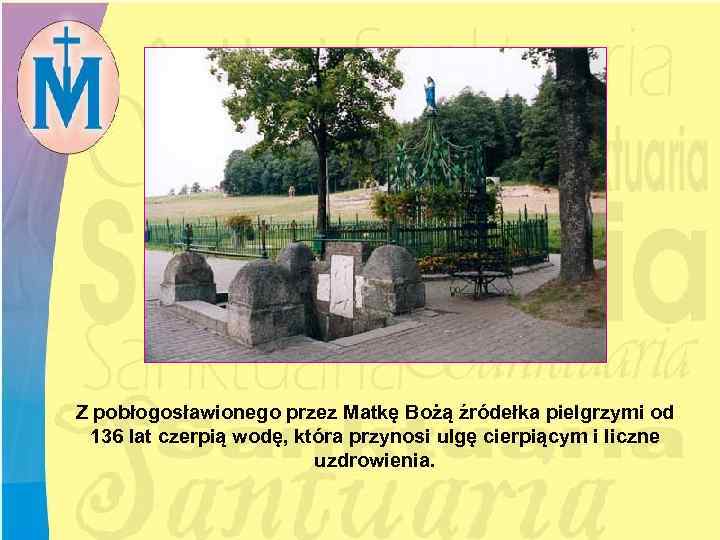 Z pobłogosławionego przez Matkę Bożą źródełka pielgrzymi od 136 lat czerpią wodę, która przynosi