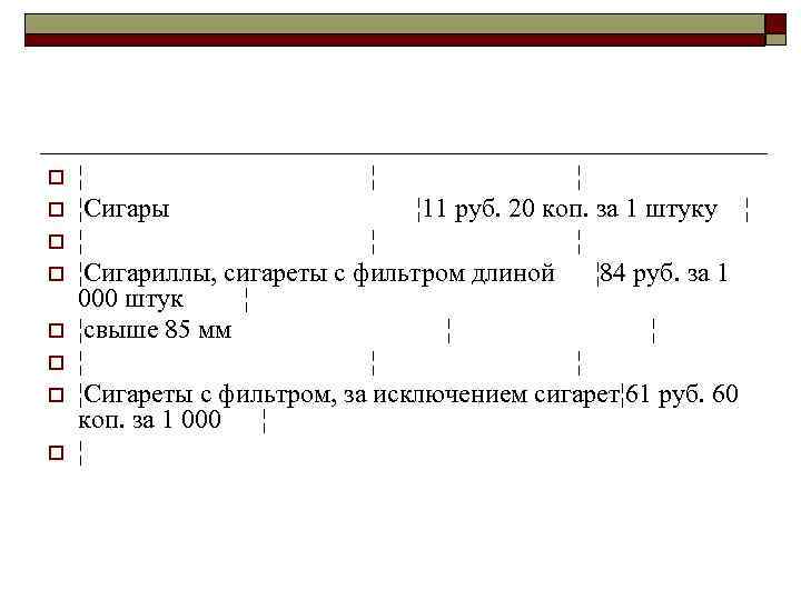 o o o o ¦ ¦ ¦Сигары ¦ 11 руб. 20 коп. за 1