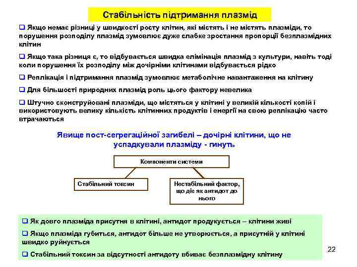 Стабільність підтримання плазмід q Якщо немає різниці у швидкості росту клітин, які містять і