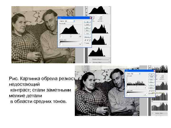 Рис. Картинка обрела резкость и недостающий контраст; стали заметными мелкие детали в области средних