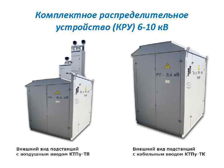 Комплектное распределительное устройство (КРУ) 6 -10 к. В 