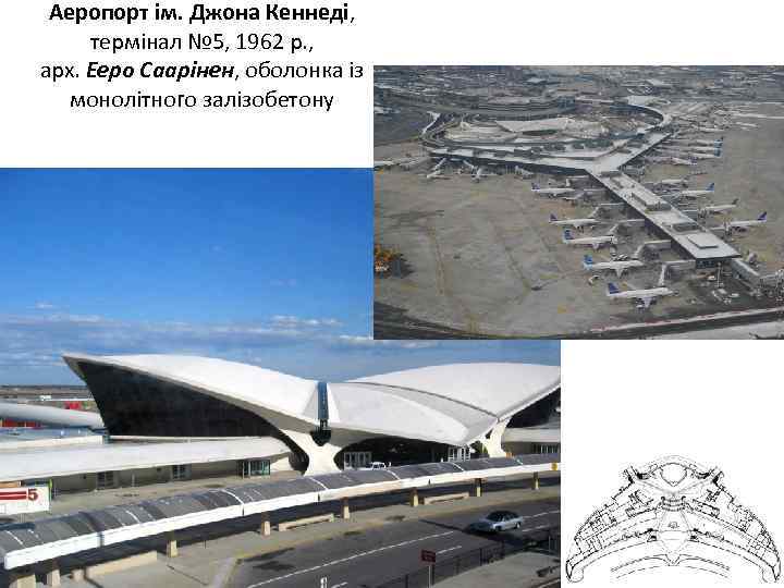 Аеропорт ім. Джона Кеннеді, термінал № 5, 1962 р. , арх. Ееро Саарінен, оболонка