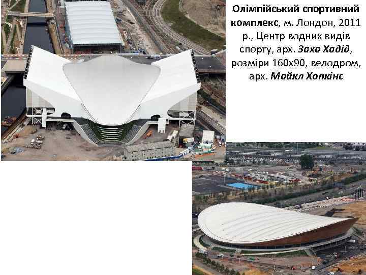 Олімпійський спортивний комплекс, м. Лондон, 2011 р. , Центр водних видів спорту, арх. Заха