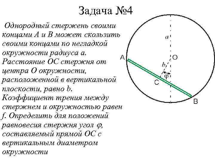 Диаметр вертикали. Стержень скользит по окружности. Сила трения на окружности. Радиус стержня. Сила трения по окружности.