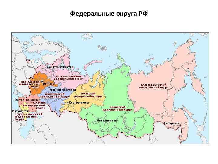 Федеральные округа РФ 