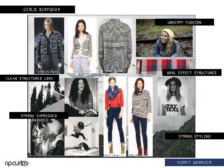GIRLS SURFWEAR FW 12/13 UNKEMPT FASHION WOOL EFFECT STRUCTURES CLEAN STRUCTURED LOOK STRONG EXPRESSED