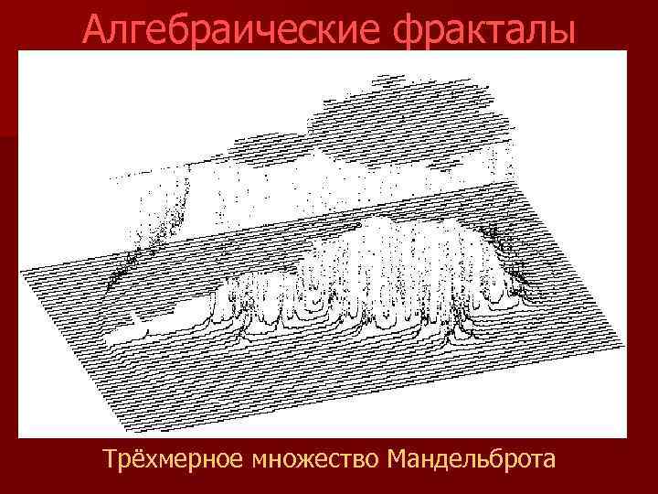 Алгебраические фракталы Трёхмерное множество Мандельброта 