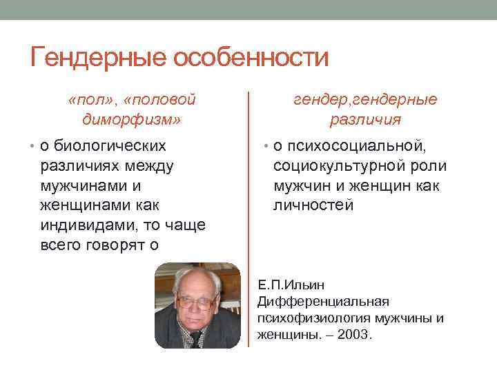 Гендерные особенности «пол» , «половой диморфизм» • о биологических различиях между мужчинами и женщинами