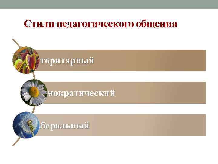 Стили педагогического общения Авторитарный Демократический Либеральный 