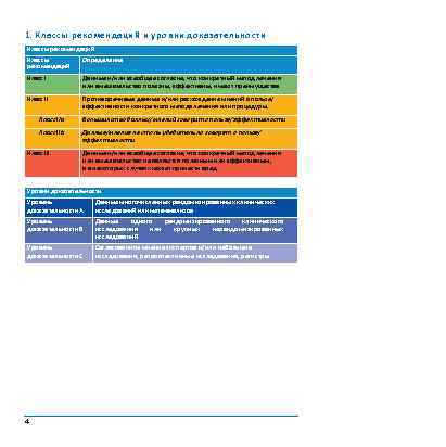 1. Классы рекомендаций и уровни доказательности Классы рекомендаций Определение Класс I Данные и/или всеобщее
