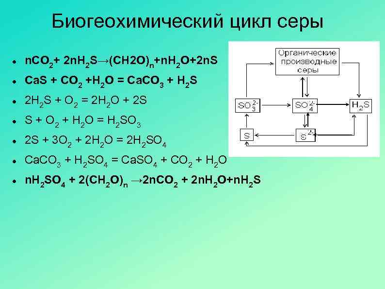 Схема серы