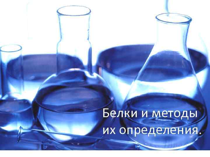 Белки и методы их определения. 
