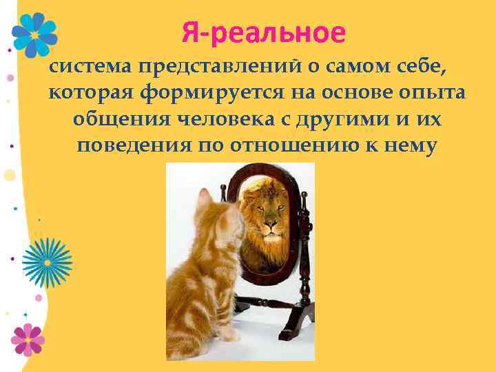 Я-реальное система представлений о самом себе, которая формируется на основе опыта общения человека с