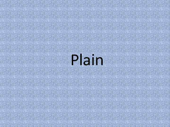 Plain 