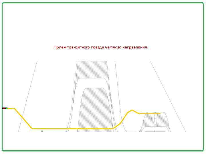 Прием транзитного поезда четного направления 