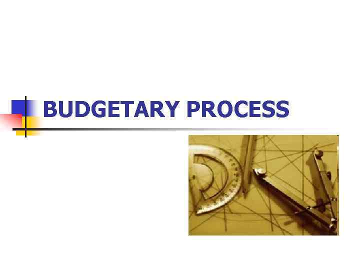 BUDGETARY PROCESS 