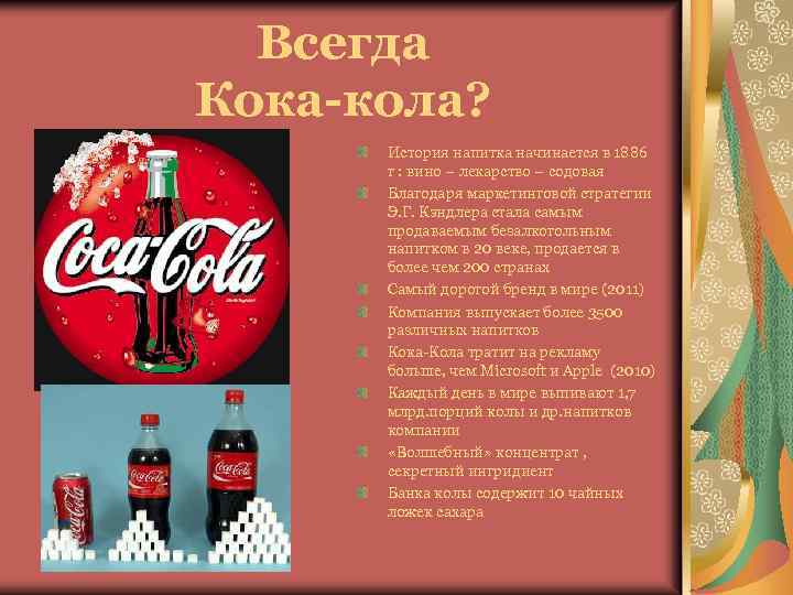 Всегда Кока-кола? История напитка начинается в 1886 г : вино – лекарство – содовая