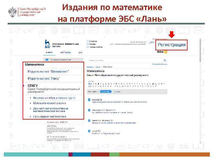 Издания по математике на платформе ЭБС «Лань» 