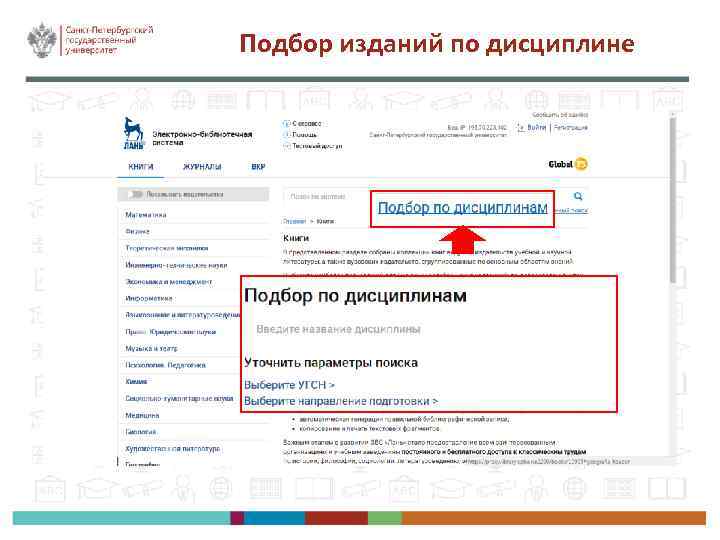 Подбор изданий по дисциплине 