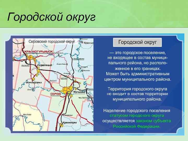 Типы городских округов