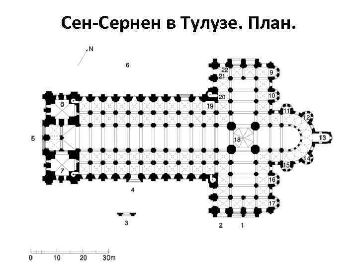 Сен-Сернен в Тулузе. План. 