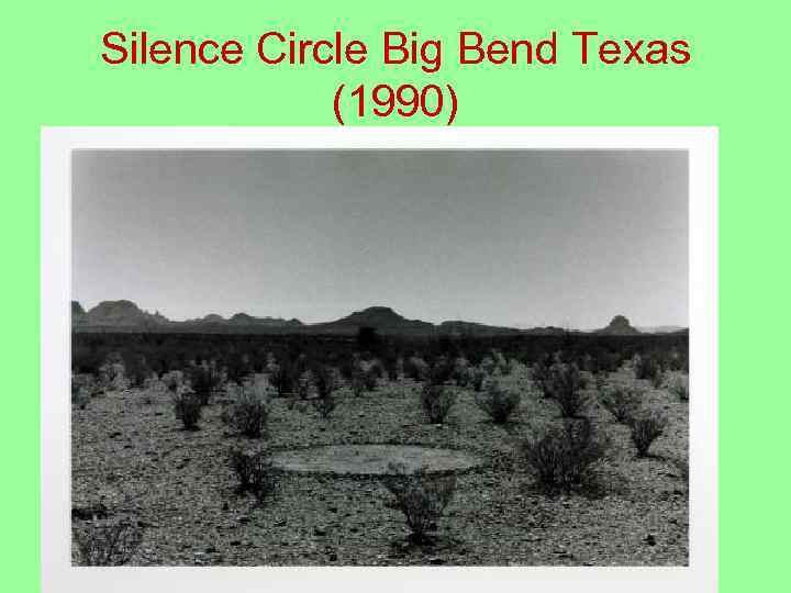 Silence Circle Big Bend Texas (1990) 