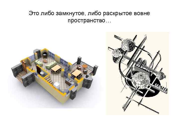 Это либо замкнутое, либо раскрытое вовне пространство… 