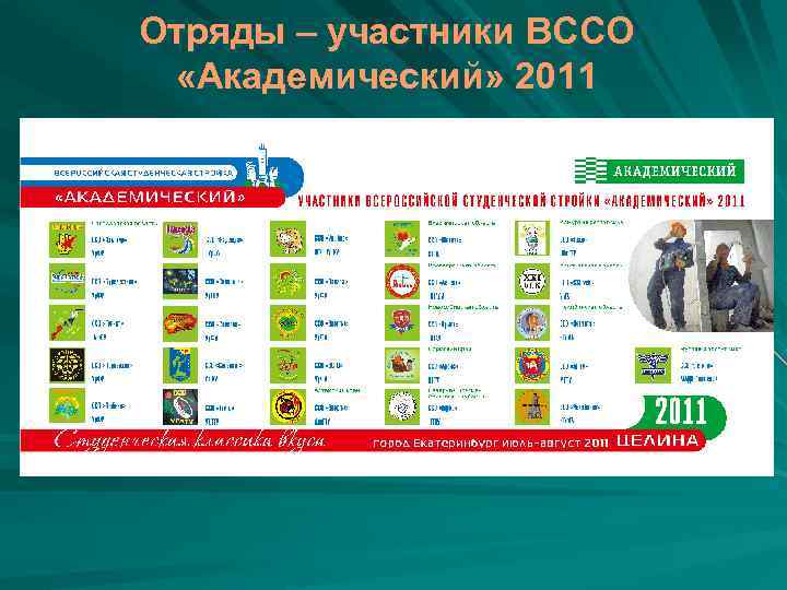 Отряды – участники ВССО «Академический» 2011 