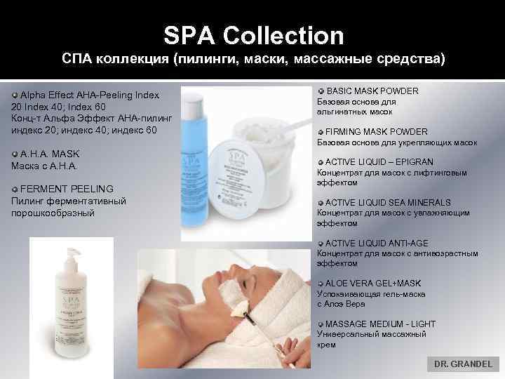 SPA Collection СПА коллекция (пилинги, маски, массажные средства) Alpha Effect AHA-Peeling Index 20 Index