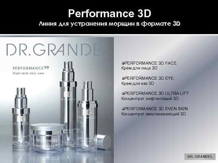 Performance 3 D Линия для устранения морщин в формате 3 D PERFORMANCE 3 D