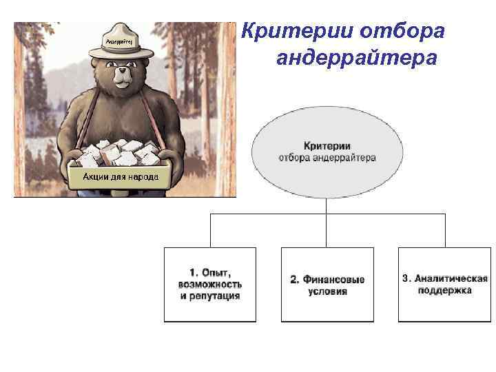  Критерии отбора андеррайтера 