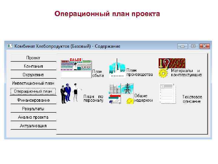 Операционный план проекта 