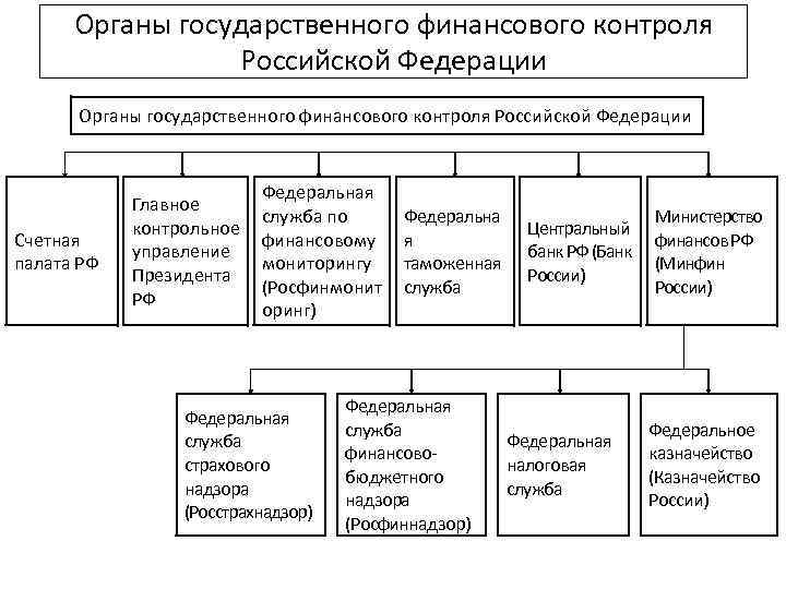 Органы власти финансового контроля