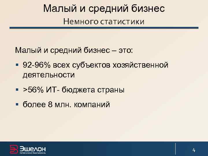 Малый и средний бизнес Немного статистики Малый и средний бизнес – это: § 92