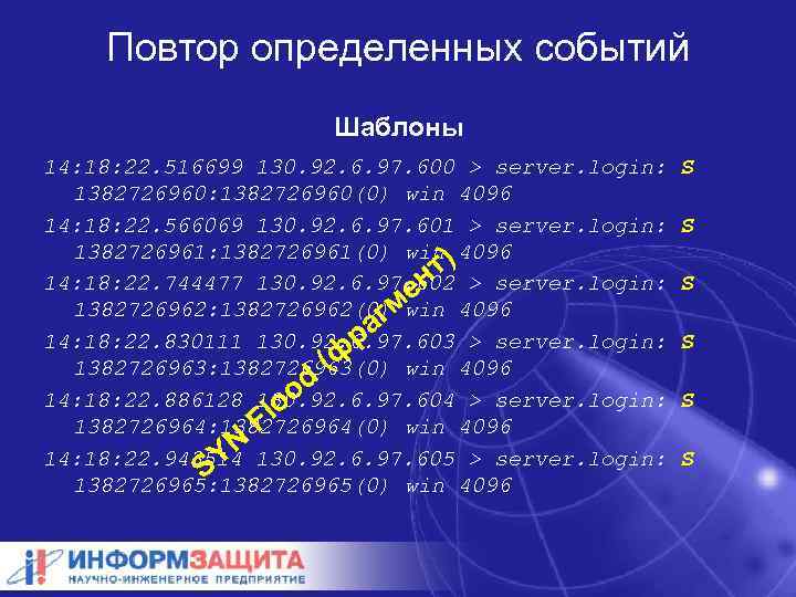 Повтор определенных событий Шаблоны 14: 18: 22. 516699 130. 92. 6. 97. 600 >