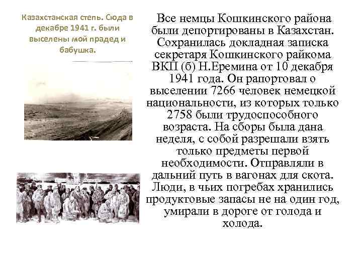 Казахстанская степь. Сюда в декабре 1941 г. были выселены мой прадед и бабушка. Все