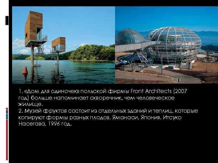 1. «Дом для одиночек» польской фирмы Front Architects (2007 год) больше напоминает скворечник, чем