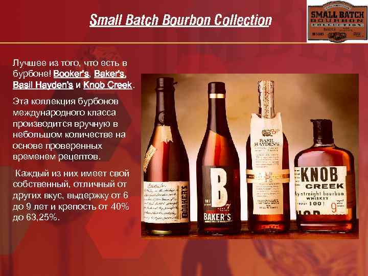 Small Batch Bourbon Collection Лучшее из того, что есть в бурбоне! Booker's, Basil Hayden's