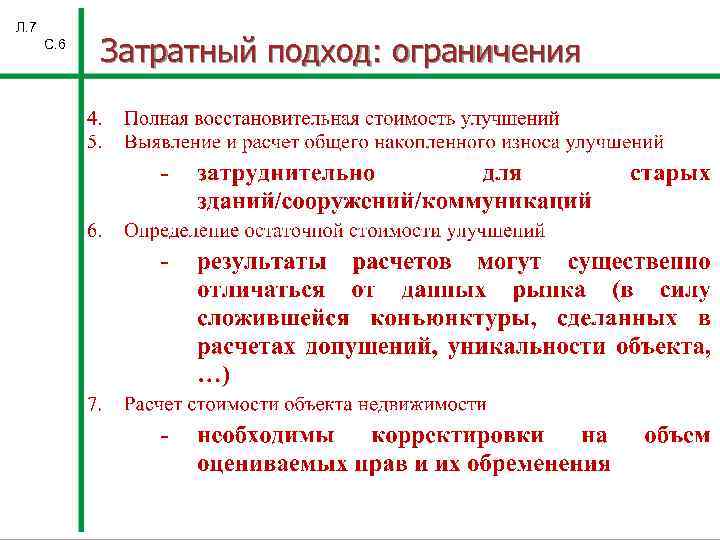 Ограничения оценки. Ограничения. Затратный подход не применяется:. Ограничения к применению затратного подхода.. Не применяется затратный подход. Затратный подход восстановительная стоимость.