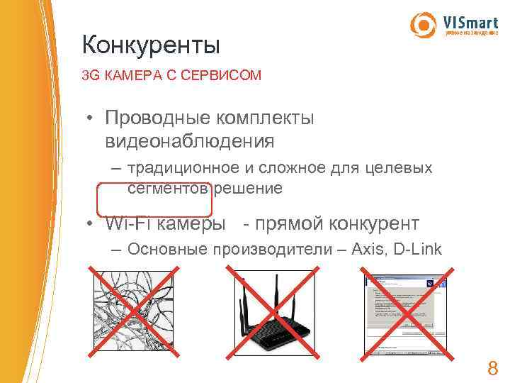Конкуренты 3 G КАМЕРА С СЕРВИСОМ • Проводные комплекты видеонаблюдения – традиционное и сложное