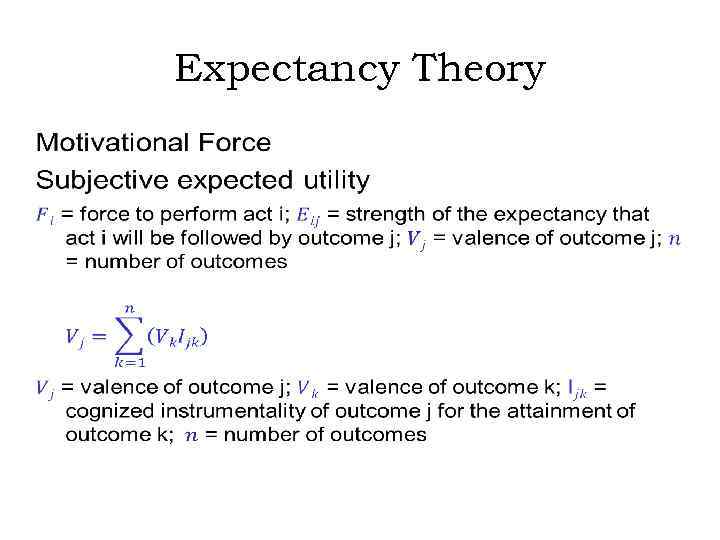 Expectancy Theory • 