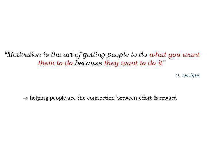 “Motivation is the art of getting people to do what you want them to