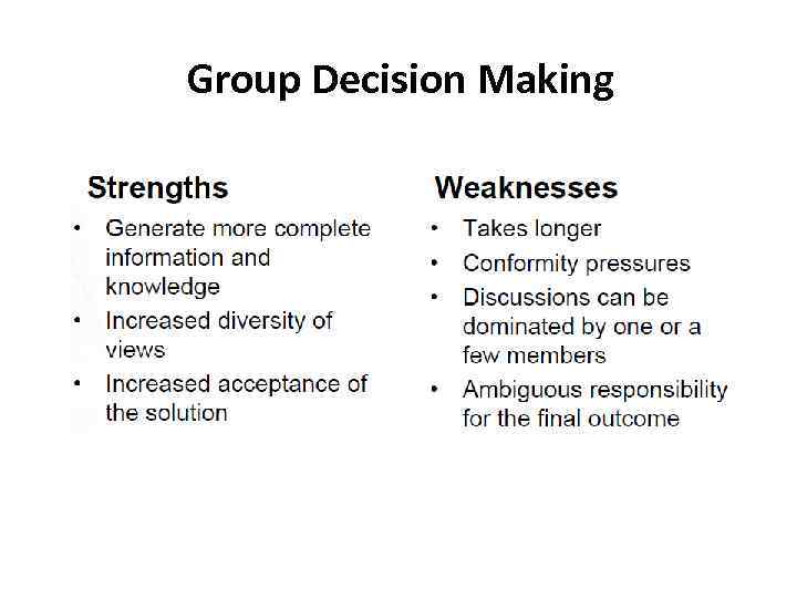 Group Decision Making 