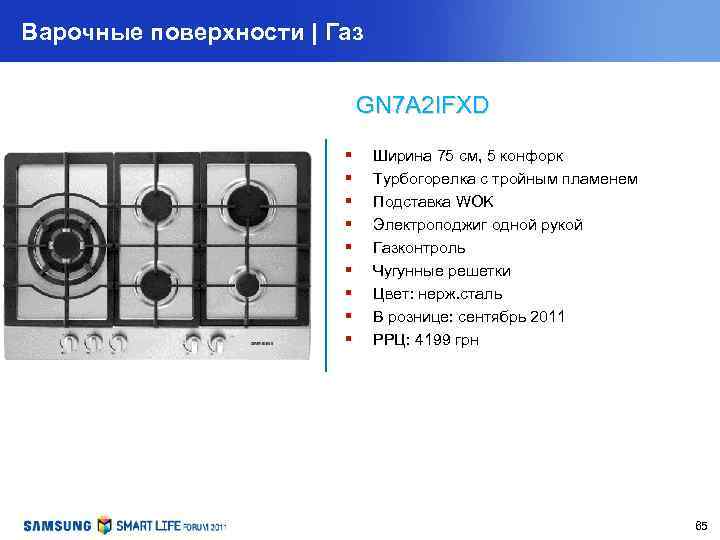 Варочные поверхности | Газ GN 7 A 2 IFXD § § § § §