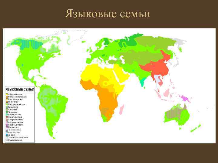 Языковые семьи 