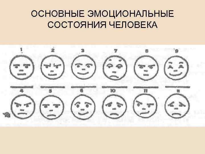 В схеме описания мимических признаков эмоциональных состояний отсутствует следующий элемент лица