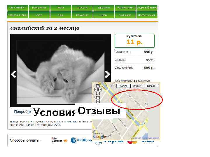 Условия. Отзывы акции 