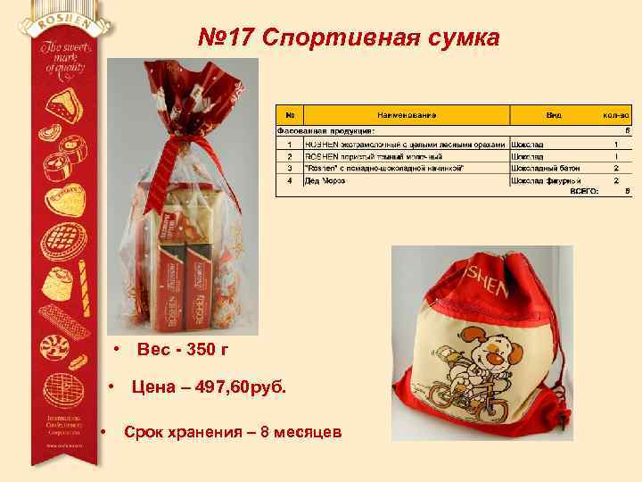 № 17 Спортивная сумка • Вес - 350 г • Цена – 497, 60